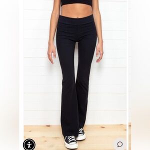 Brandy Melville Dramatic Black Flare Pants with Streamlined Fit